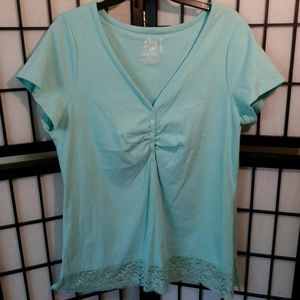 Fashion Bug Perfect Fit Stretch Top With Lace